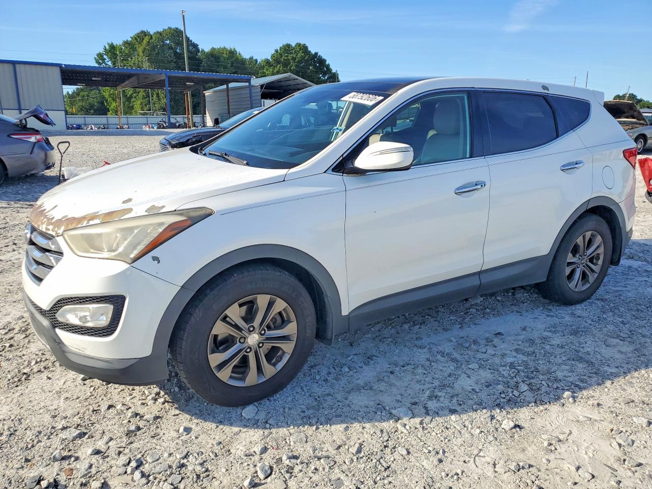 2013 Hyundai Santa Fe Sport 2.4l White vin: 5XYZU3LBXDG044968