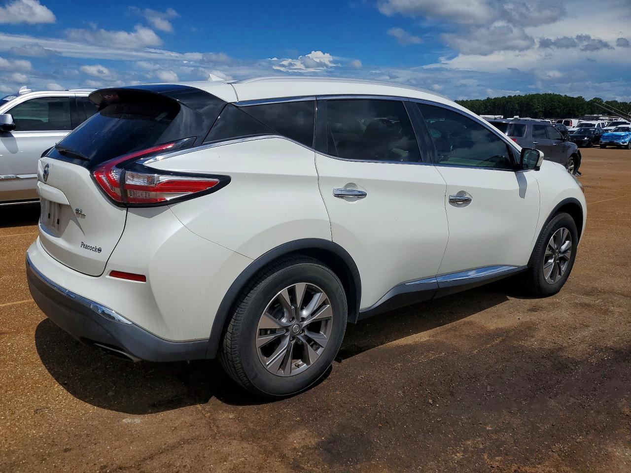 2015 Nissan Murano Sl White vin: 5N1AZ2MG1FN241036
