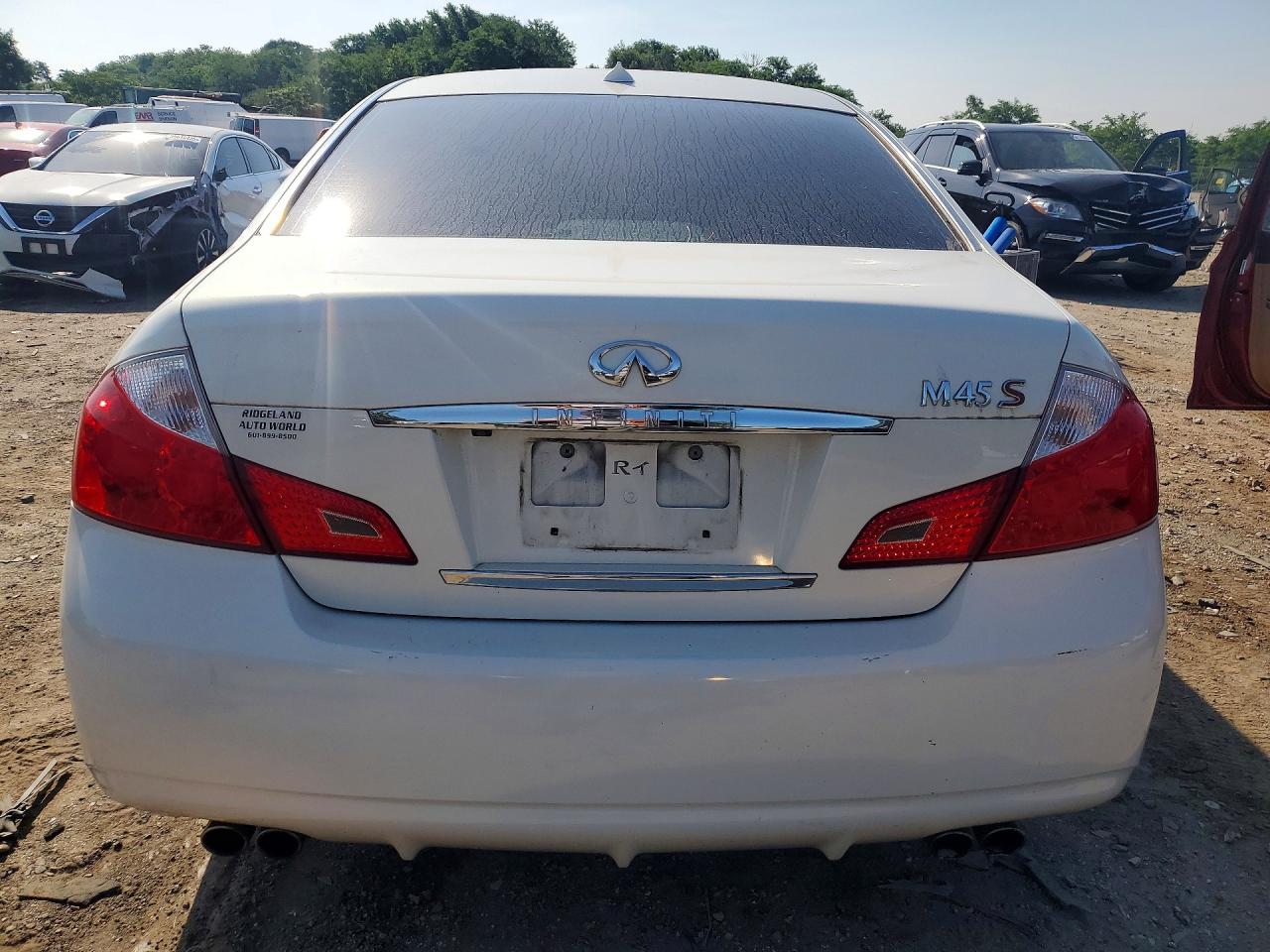 2008 Infiniti M45 Base White vin: JNKBY01E58M500251