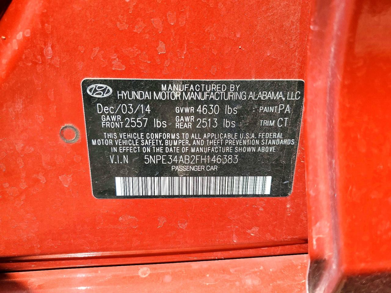 2015 Hyundai Sonata Limited 2.0t Orange vin: 5NPE34AB2FH146383