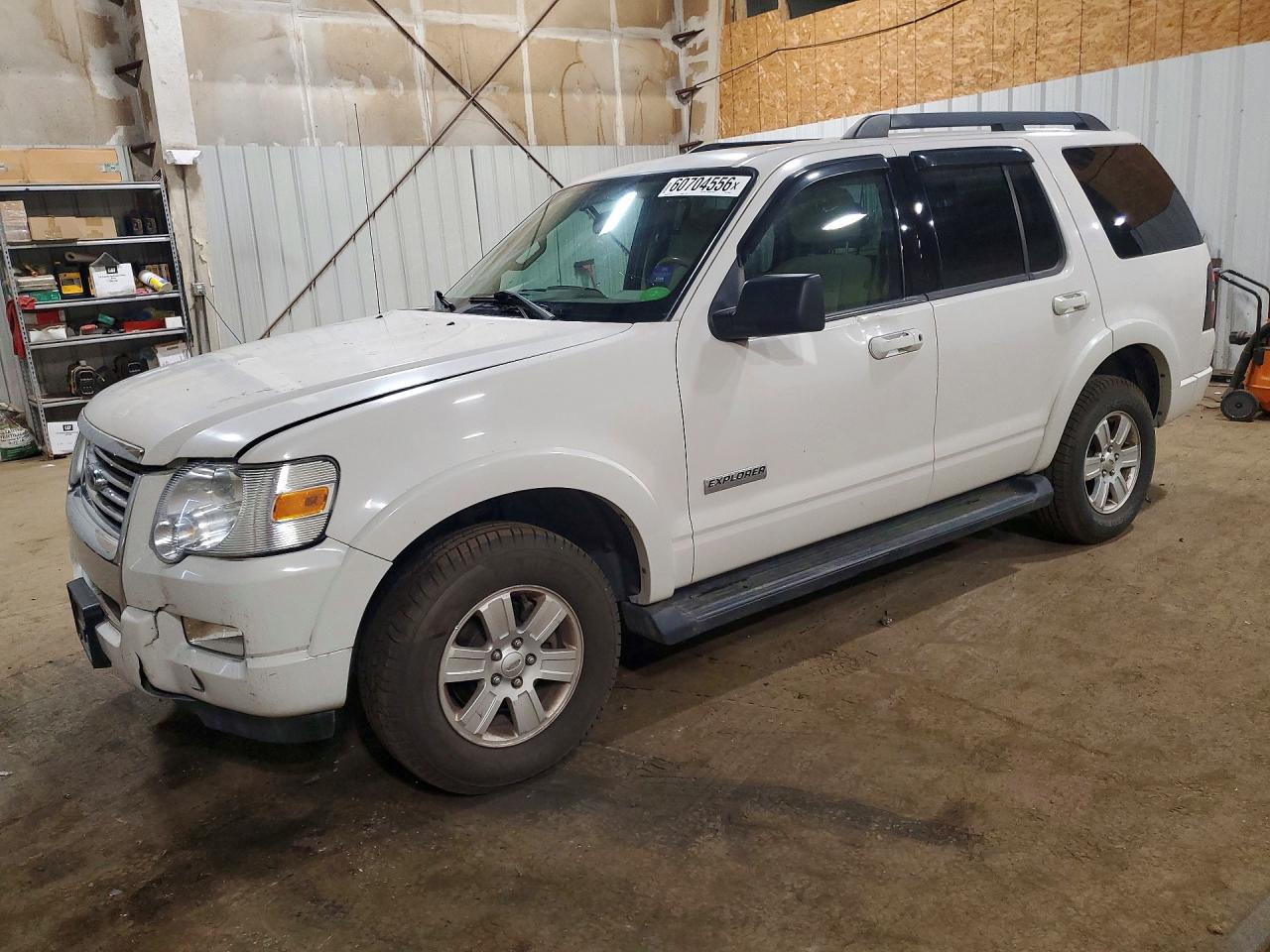 2008 Ford Explorer Xlt White vin: 1FMEU73E48UA93051