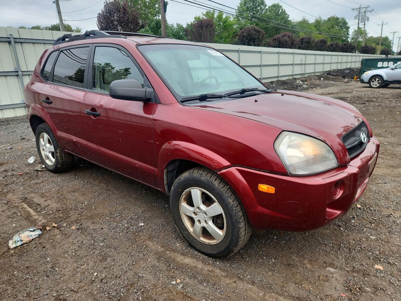 2005 Hyundai Tucson Gl Burgundy vin: KM8JM12B25U145713