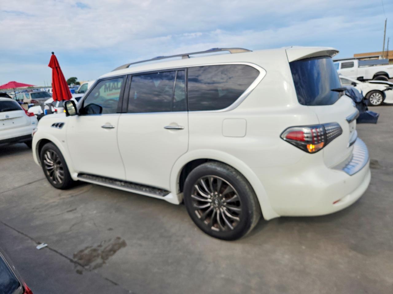 2015 Infiniti Qx80 White vin: JN8AZ2NE9F9082720