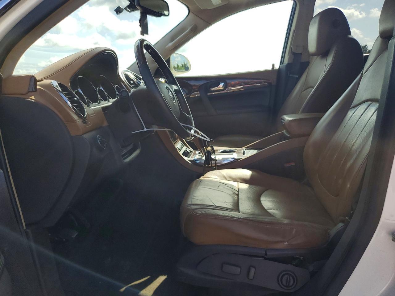 2014 Buick Enclave White vin: 5GAKRBKDXEJ327096