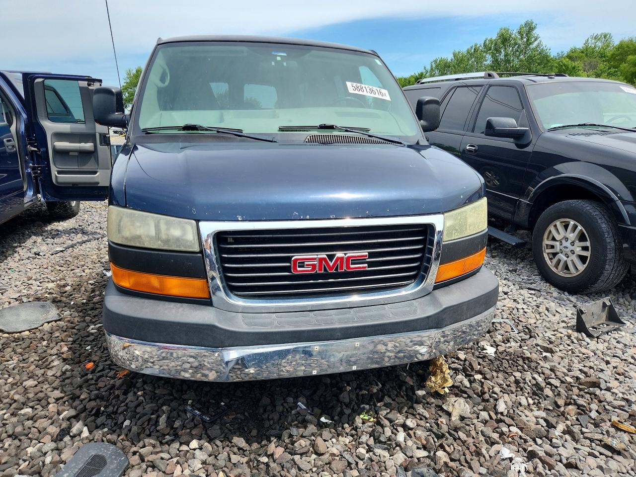 2009 Gmc Savana G1500 Blue vin: 1GKFH154191100401