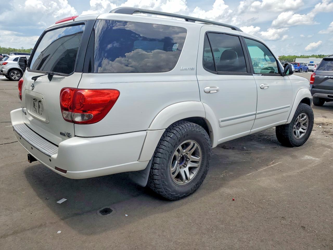 2007 Toyota Sequoia Limited Белый vin: 5TDZT38A87S286829