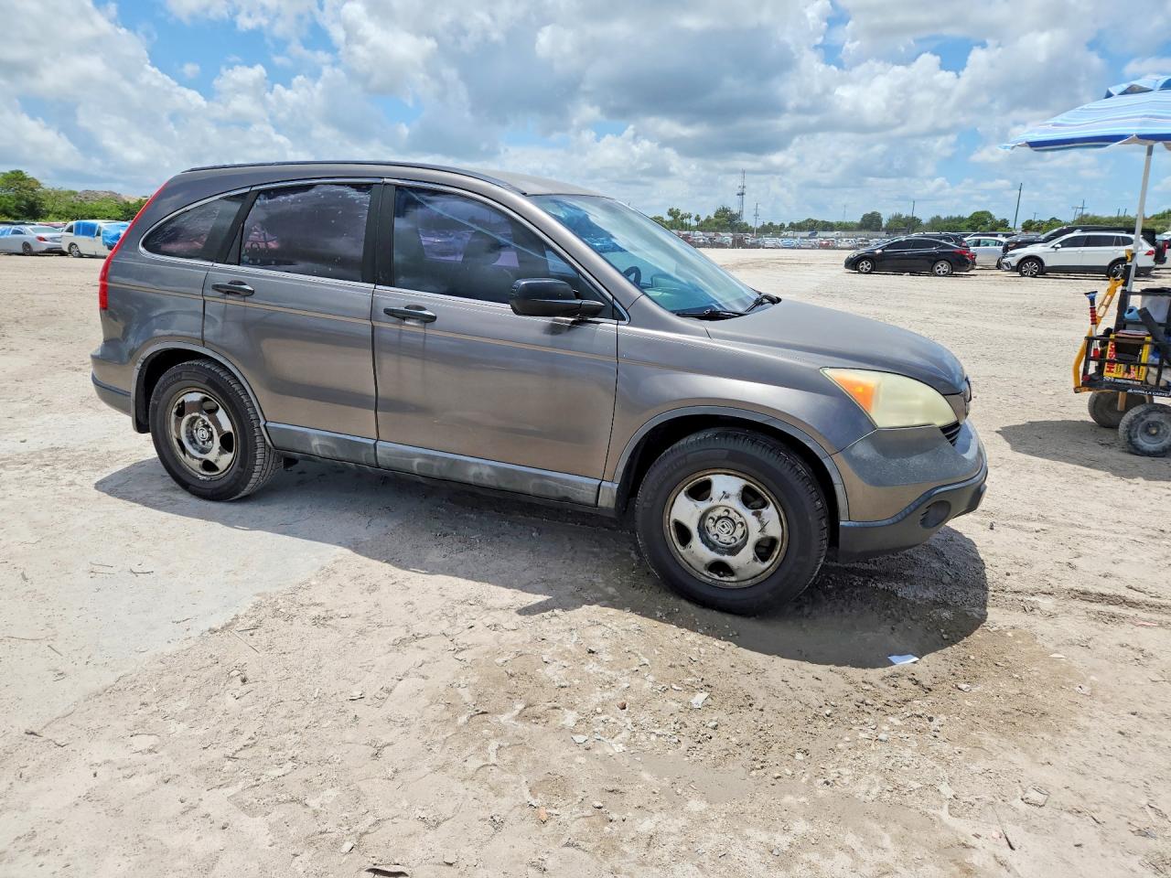 2009 Honda Cr-v Lx Gray vin: 5J6RE38369L005055