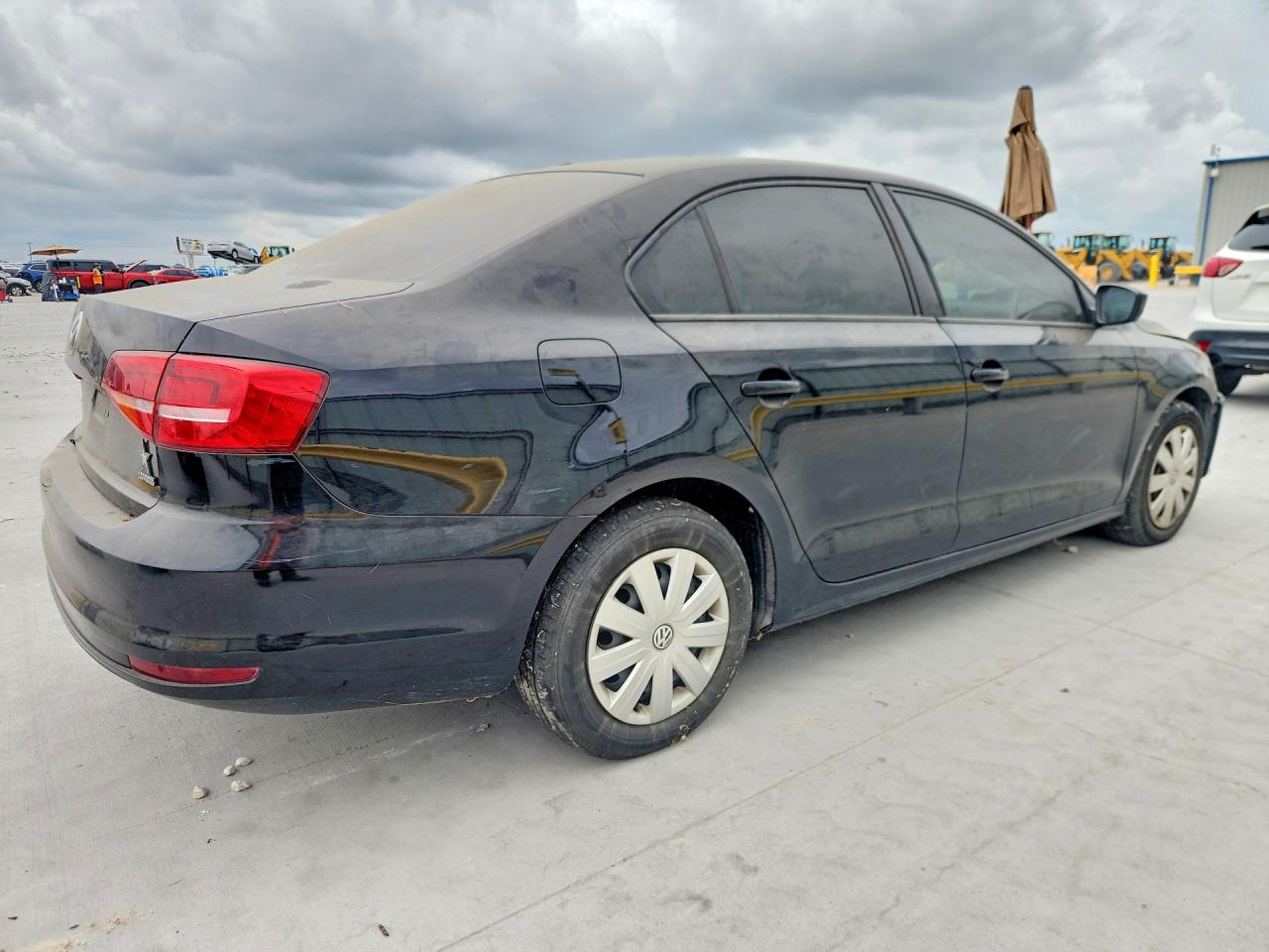 2015 Volkswagen Jetta Base Black vin: 3VW2K7AJ1FM404107