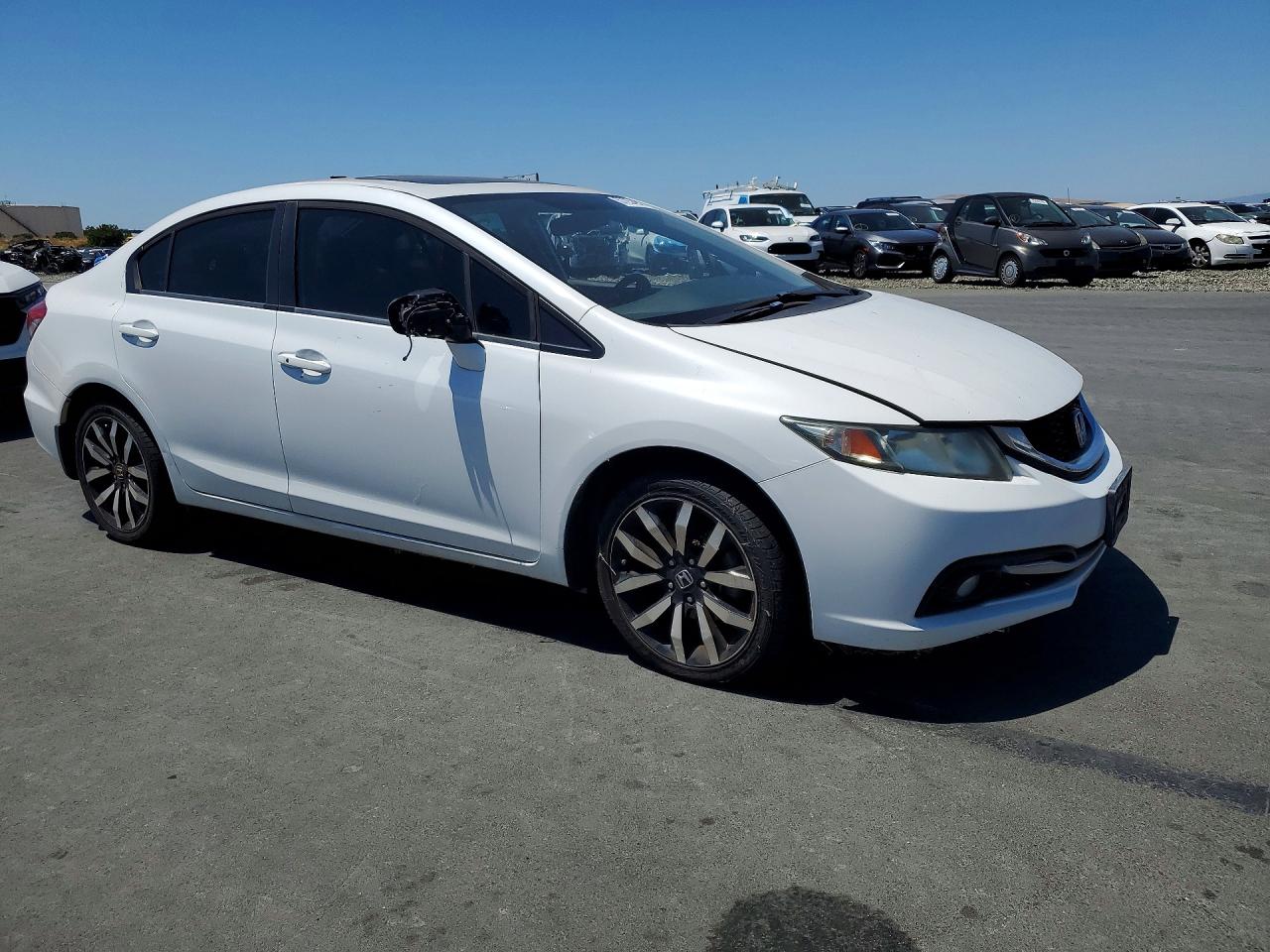 2015 Honda Civic Exl White vin: 19XFB2F96FE206252