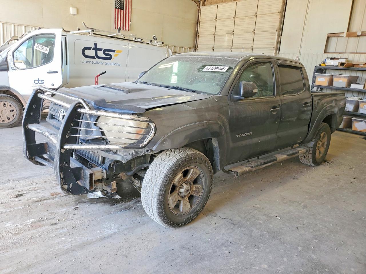 2013 Toyota Tacoma Double Cab Gray vin: 3TMJU4GN9DM147356
