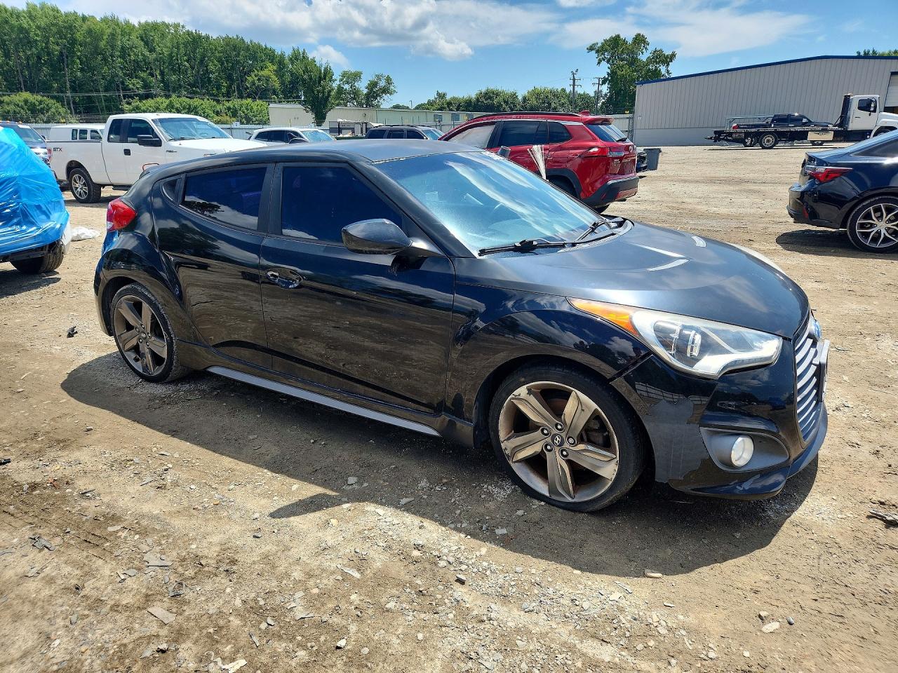 2015 Hyundai Veloster Turbo R-spec Черный vin: KMHTC6AE6FU232214