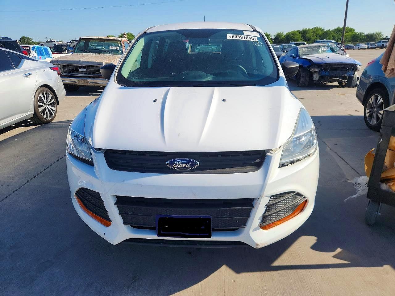 2014 Ford Escape S White vin: 1FMCU0F75EUB30213