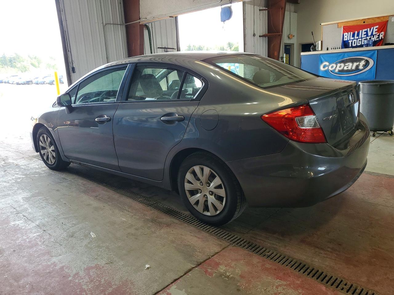 2012 Honda Civic Lx Серый vin: 2HGFB2F50CH300268