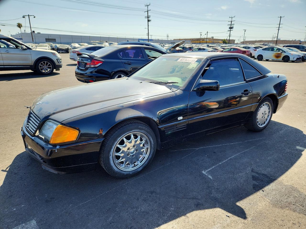 1991 Mercedes-benz 500 Sl Black vin: WDBFA66E2MF018840