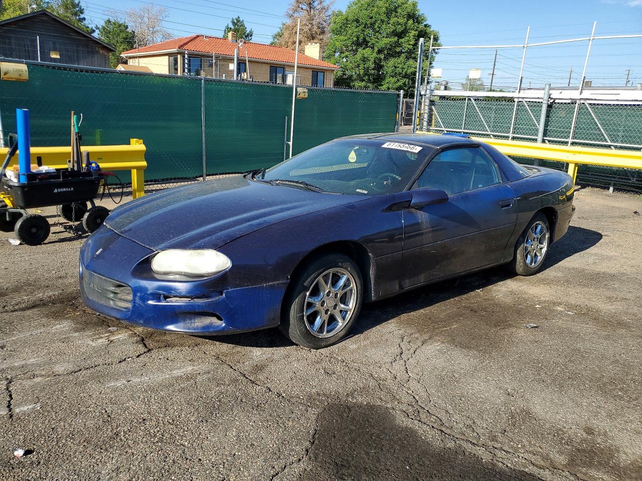 2002 Chevrolet Camaro Blue vin: 2G1FP22K922170626