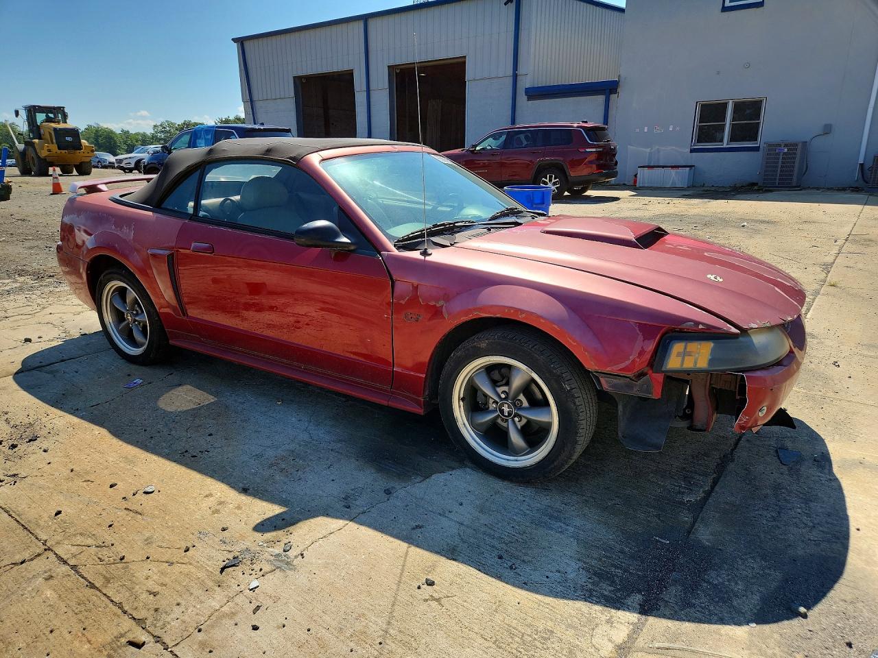 2003 Ford Mustang Gt Red vin: 1FAFP45X63F380696