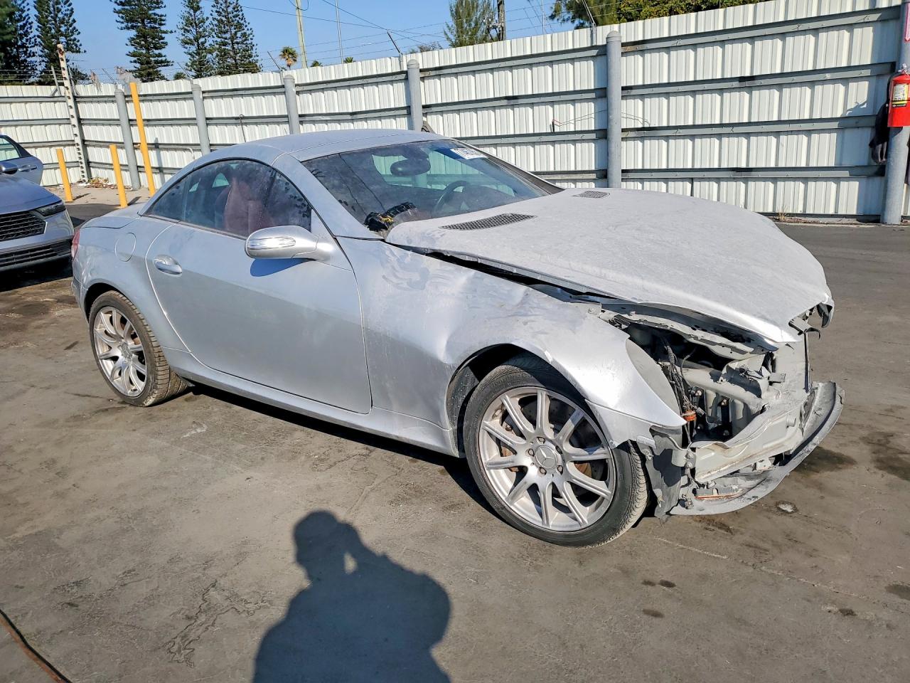 2007 Mercedes-benz Slk 350 Silver vin: WDBWK56F07F142125