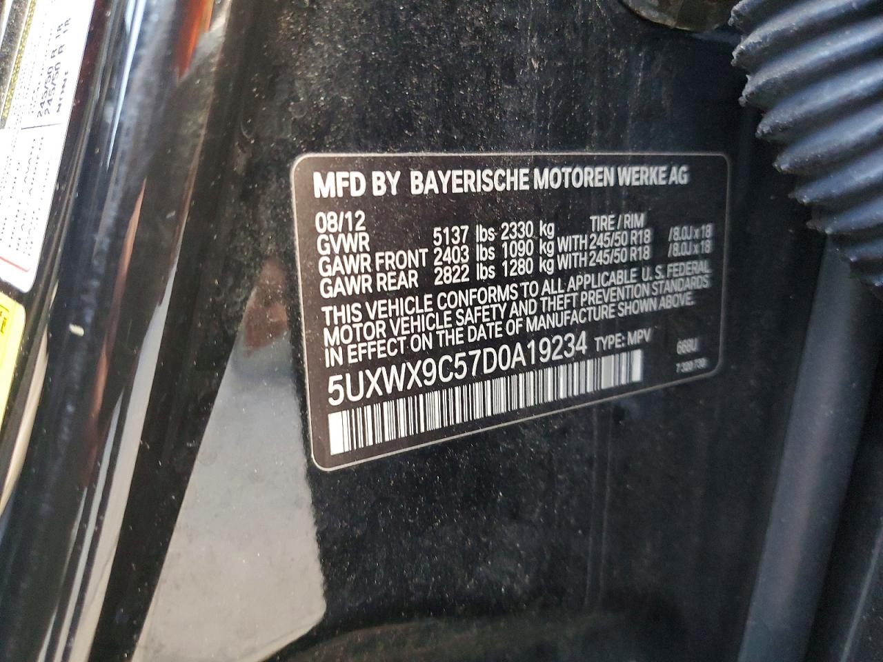 2013 Bmw X3 Xdrive28i Black vin: 5UXWX9C57D0A19234