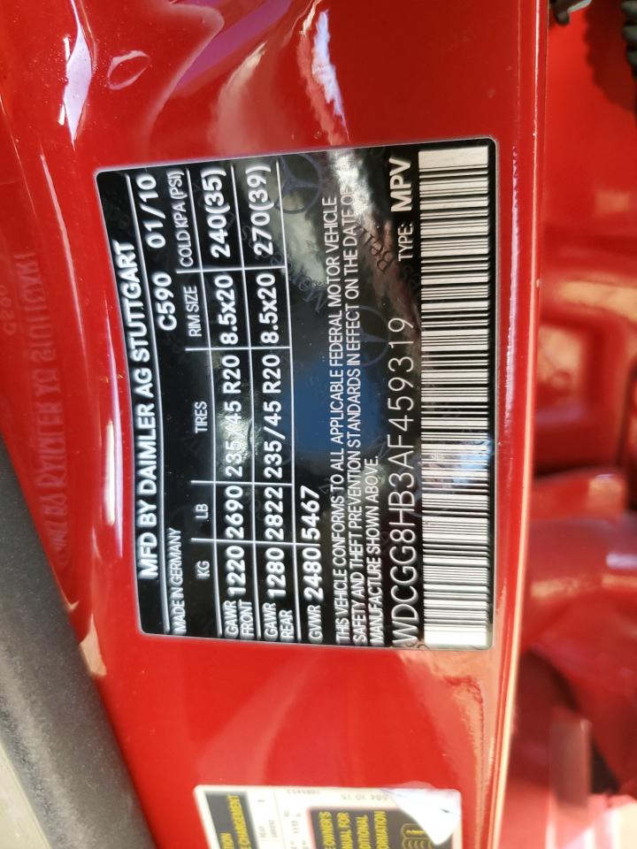 2010 Mercedes-benz Glk 350 4matic Red vin: WDCGG8HB3AF459319