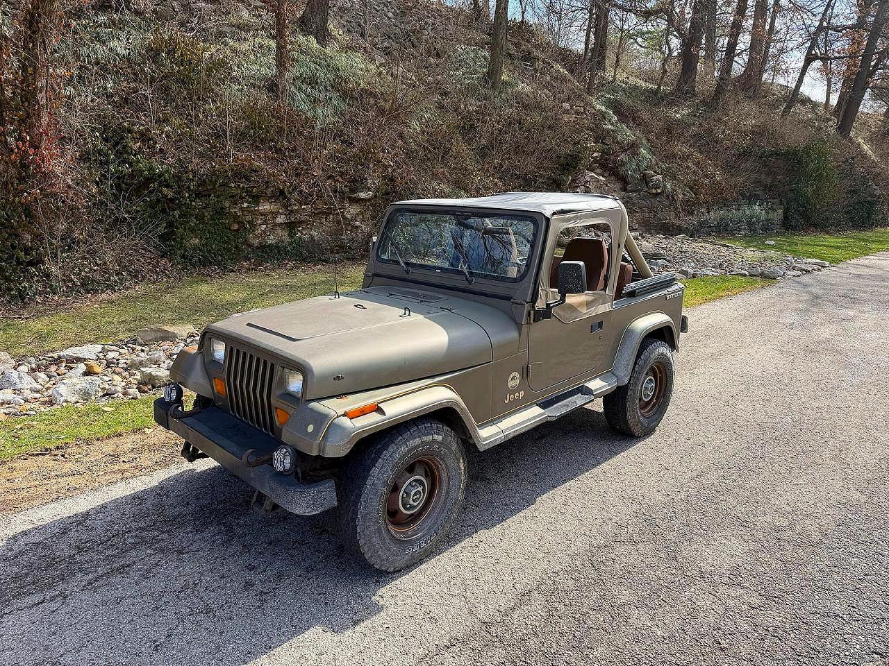 1989 Jeep Wrangler / Yj Sahara Green vin: 2J4FY49T3KJ115751