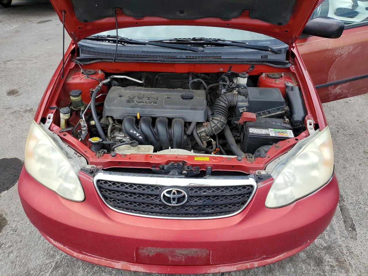 2007 Toyota Corolla Ce Red vin: 2T1BR32E87C849186