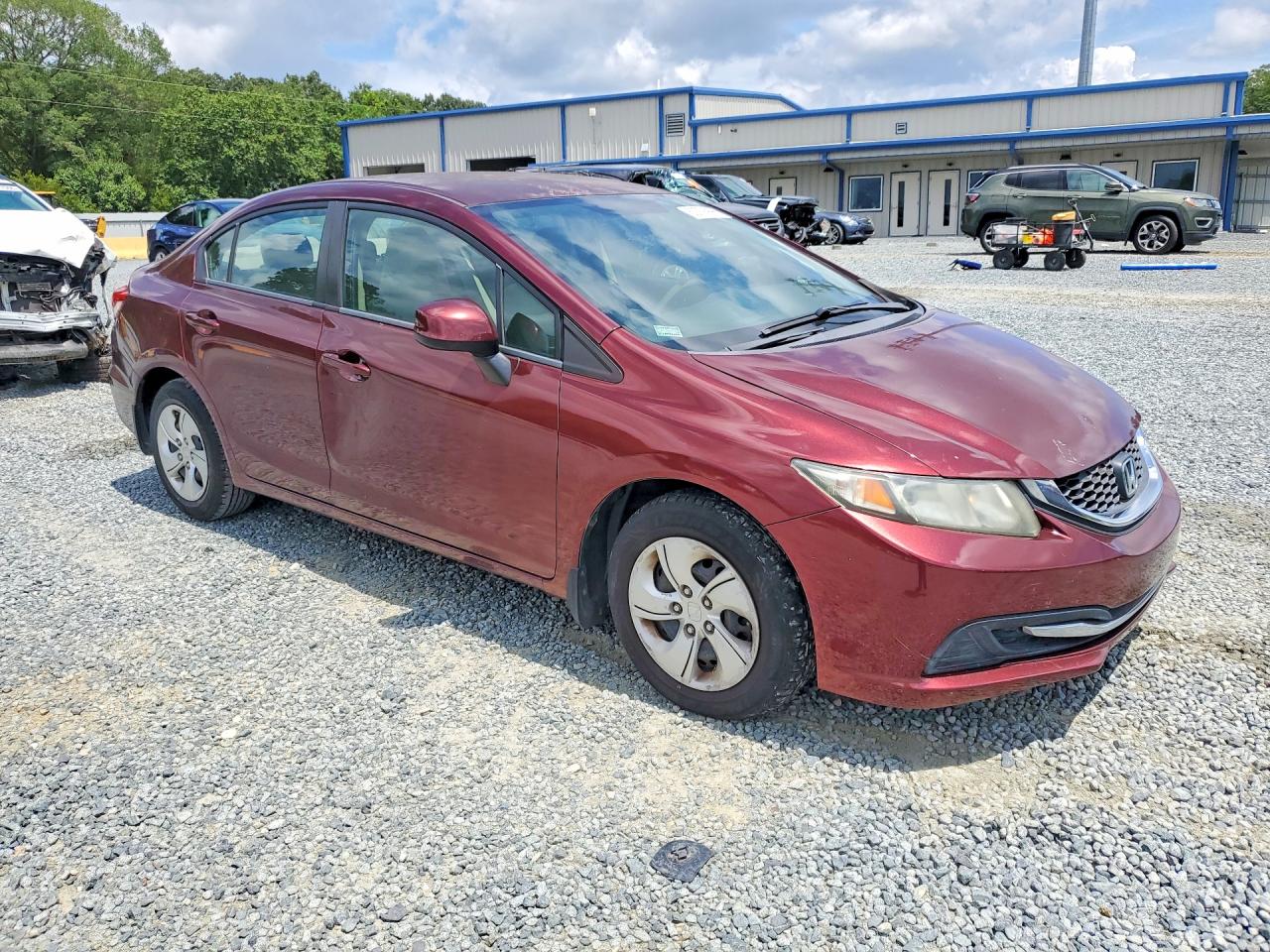 2013 Honda Civic Lx Burgundy vin: 2HGFB2F50DH586110