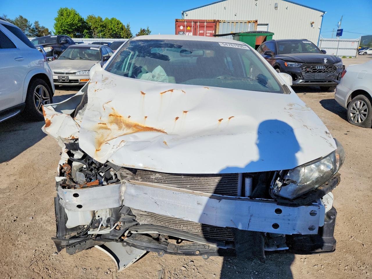 2013 Honda Civic Lx White vin: 2HGFB2F40DH030032