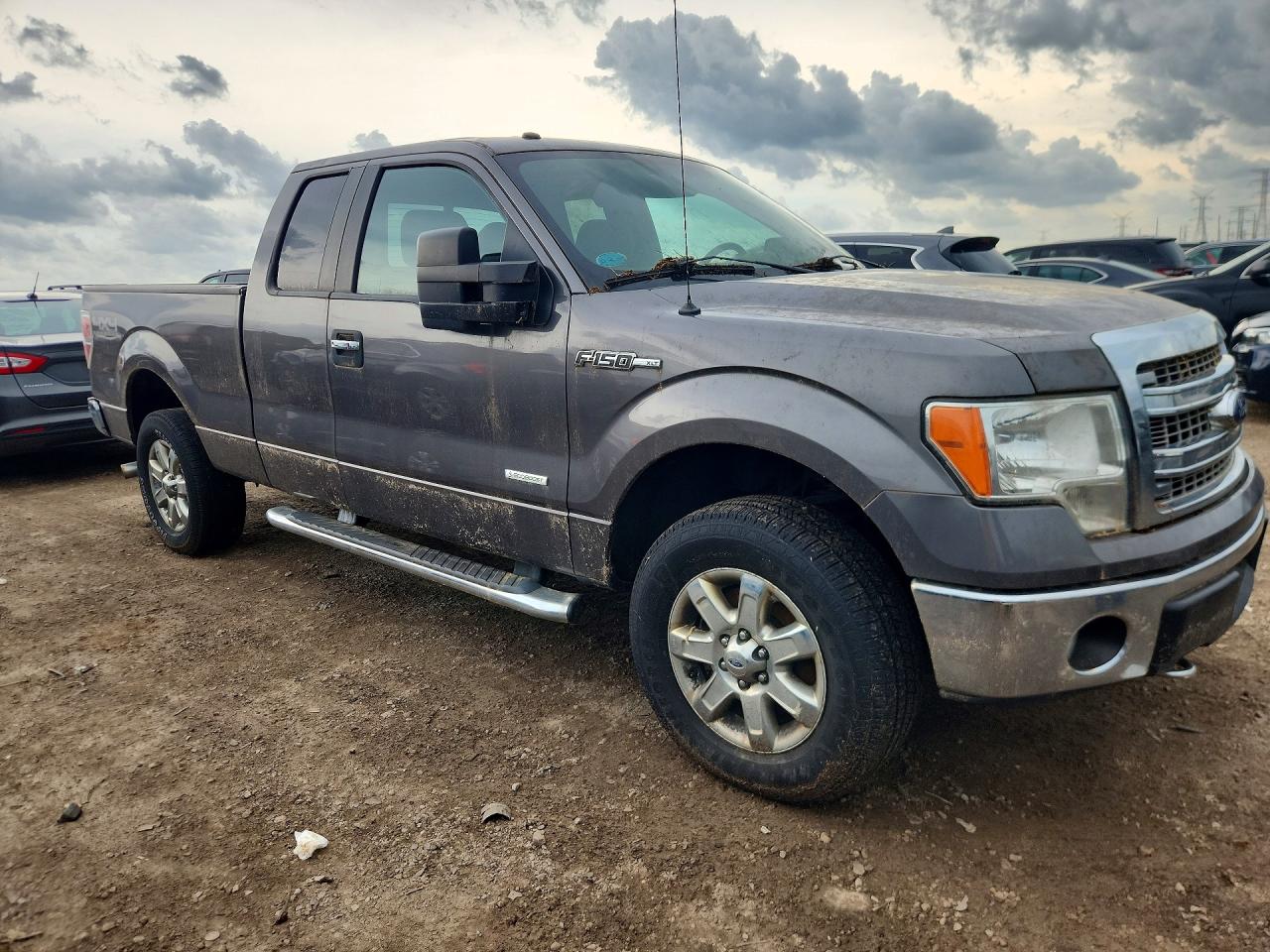 2013 Ford F150 Super Cab Gray vin: 1FTFX1ET3DFC93054