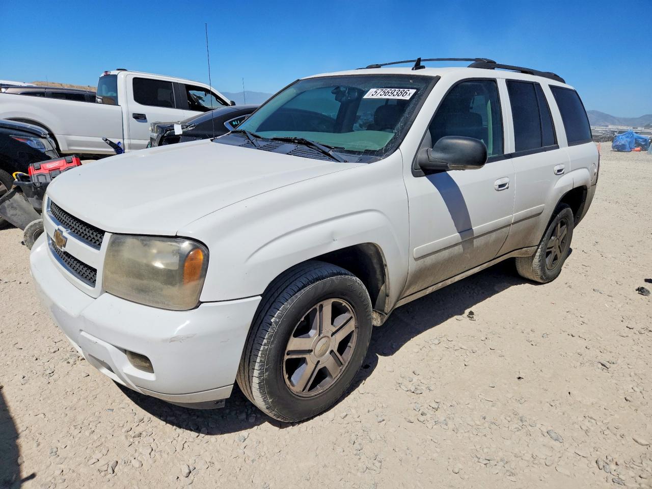 2008 Chevrolet Trailblazer Ls White vin: 1GNDS13S882133465
