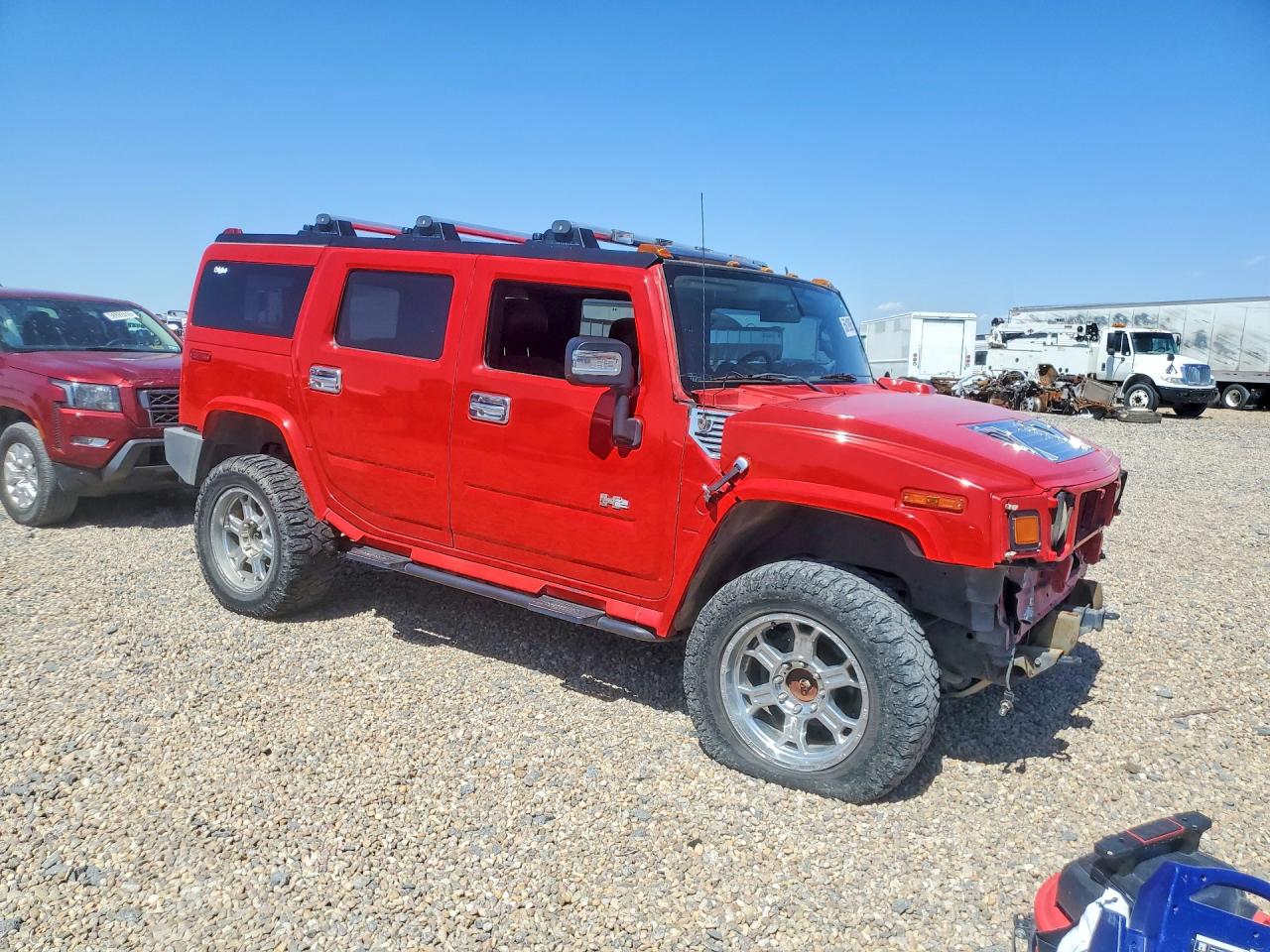 2007 Hummer H2 Red vin: 5GRGN23U47H108111