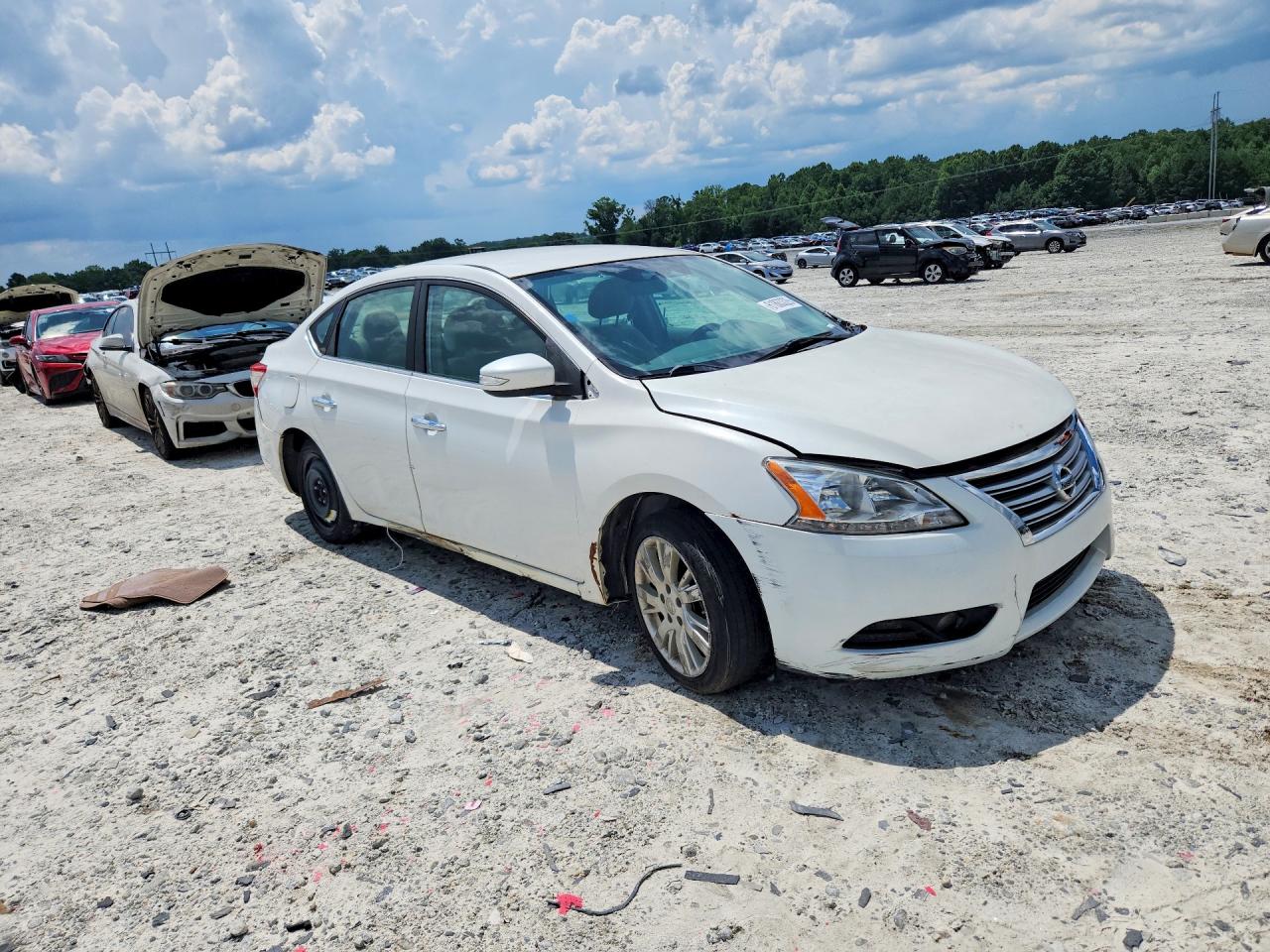 2013 Nissan Sentra S/sv/sr/sl White vin: 3N1AB7AP2DL691451