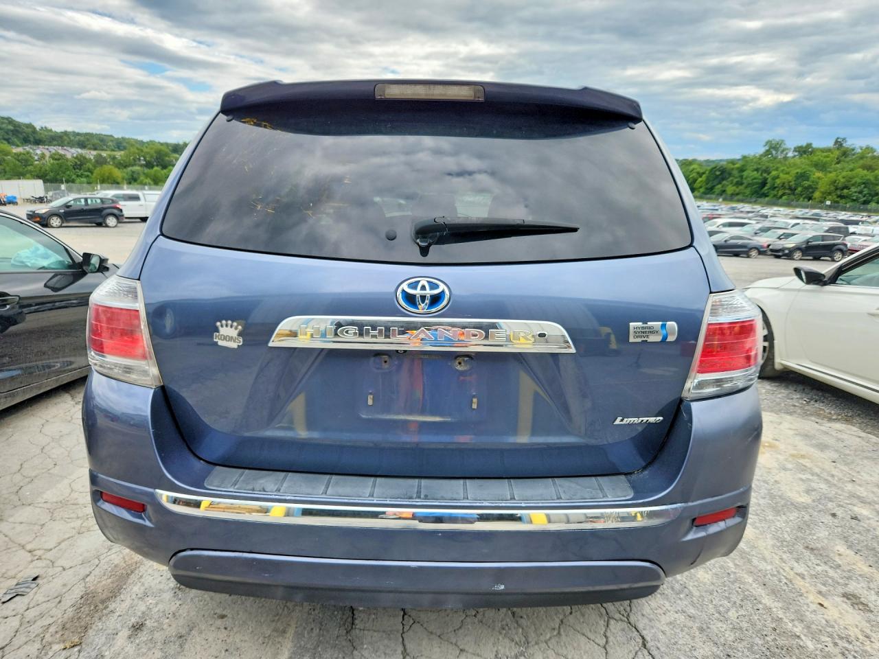 2013 Toyota Highlander Hybrid Limited Blue vin: JTEDC3EH9D2013182