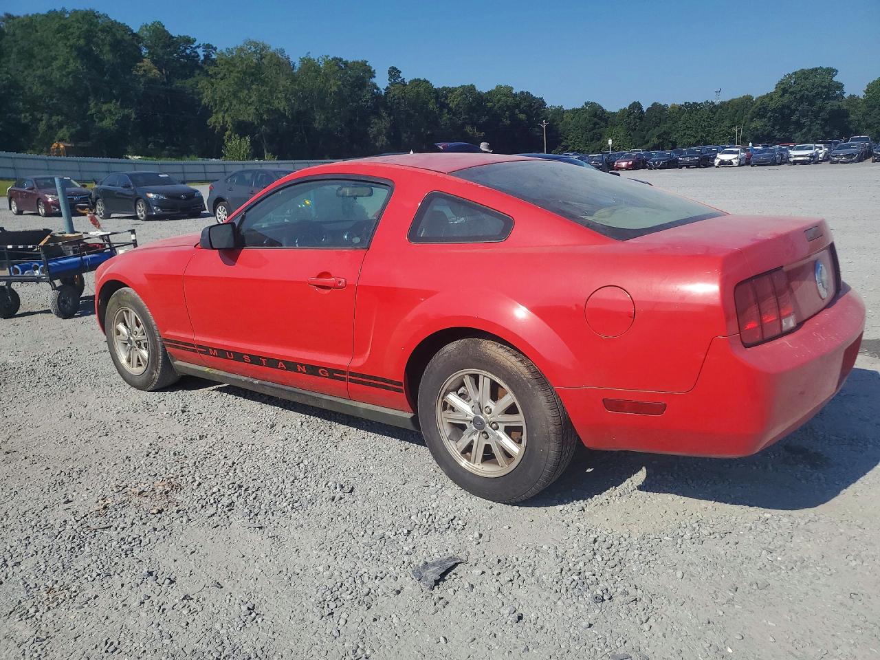 2007 Ford Mustang Red vin: 1ZVFT80N275255982