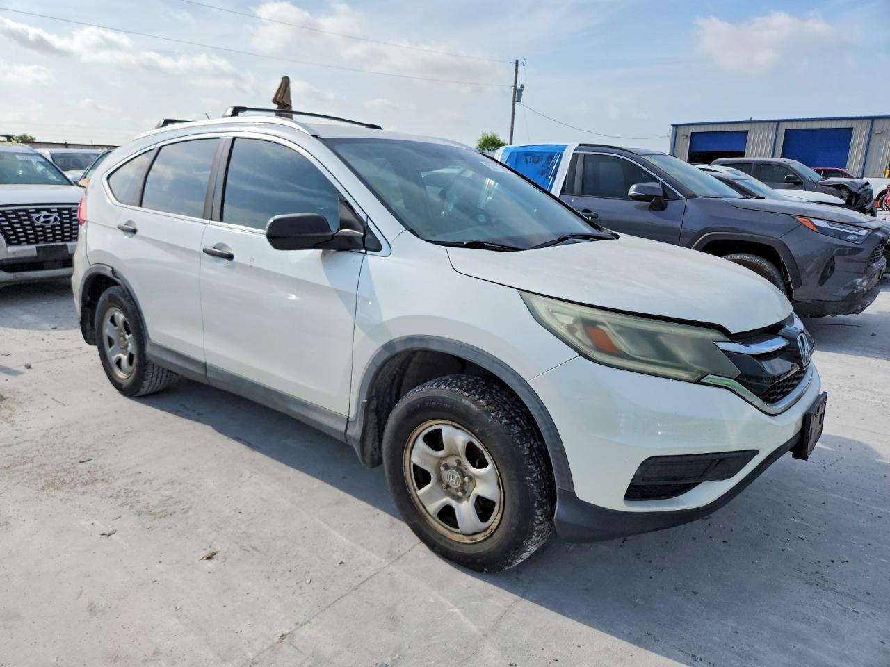 2015 Honda Cr-v Lx White vin: 5J6RM3H36FL027555