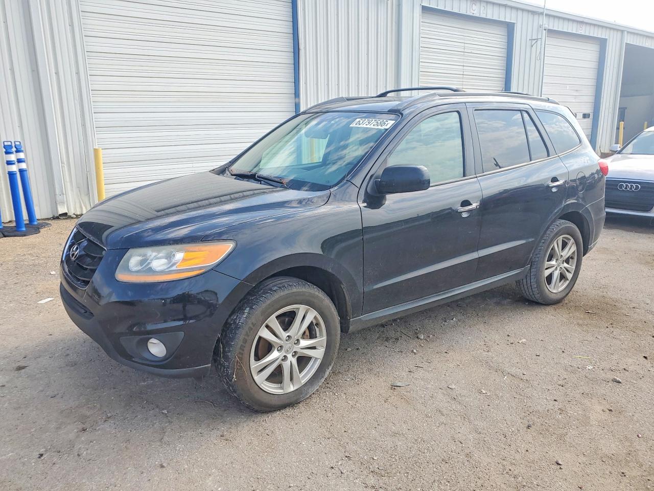 2011 Hyundai Santa Fe Limited Black vin: 5XYZK3AB9BG055188