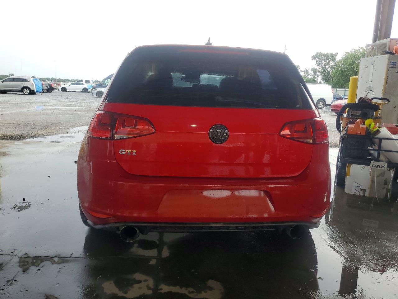 2015 Volkswagen Gti Red vin: 3VW4T7AU1FM014110