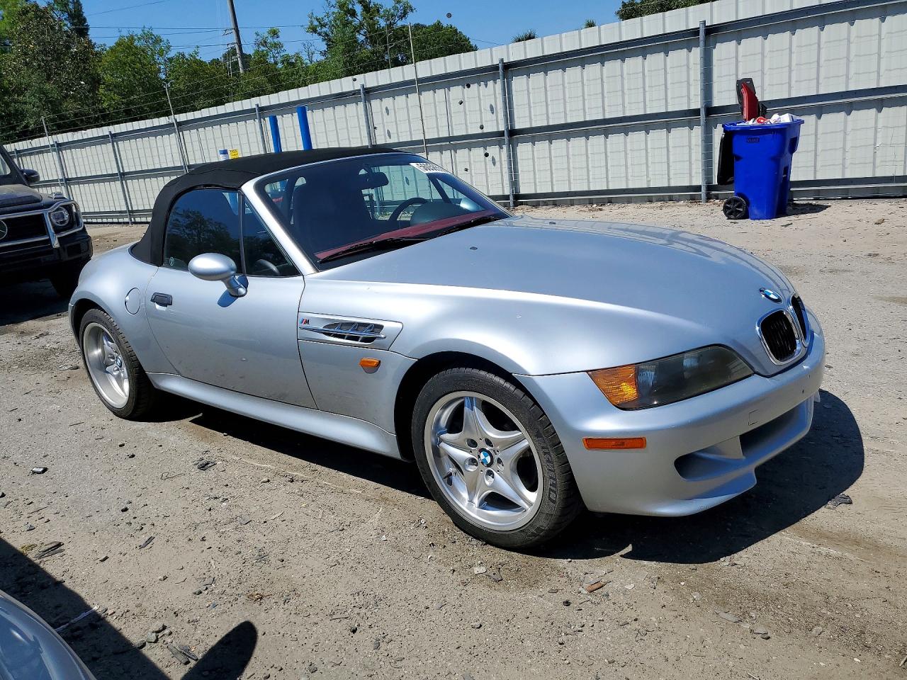 1998 Bmw M Roadster Silver vin: WBSCK9336WLC85744