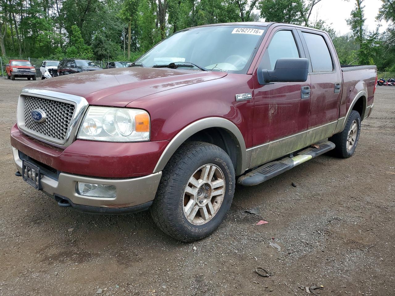 2005 Ford F150 Supercrew Burgundy vin: 1FTPW14535FA87891