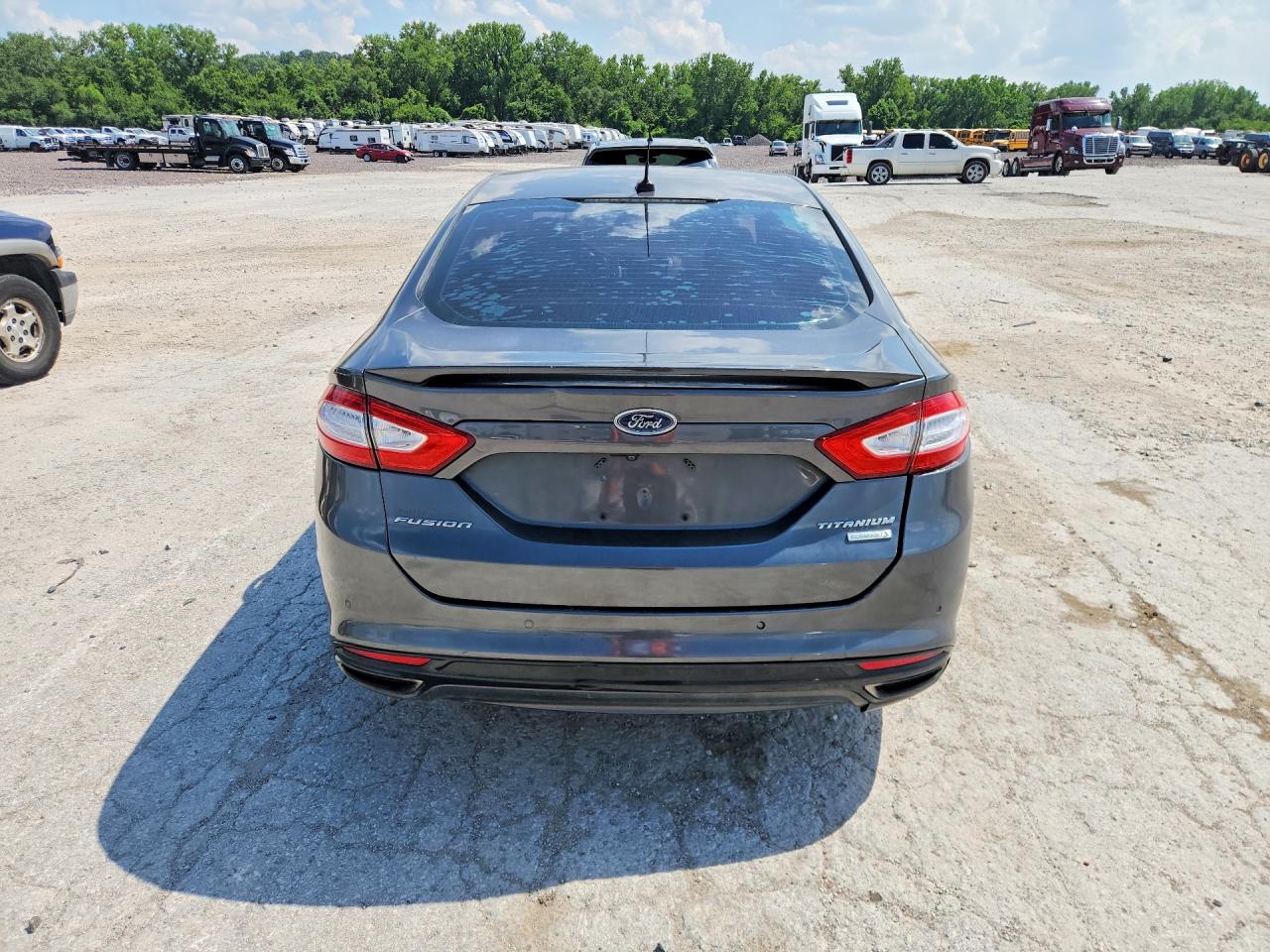 2015 Ford Fusion Titanium Gray vin: 3FA6P0K93FR274499