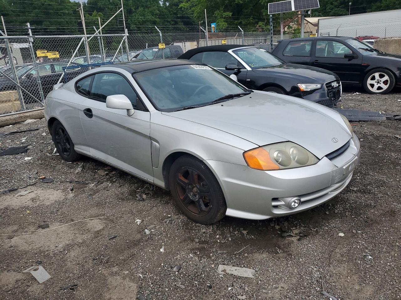 2003 Hyundai Tiburon Gt V6 Silver vin: KMHHN65F33U013208