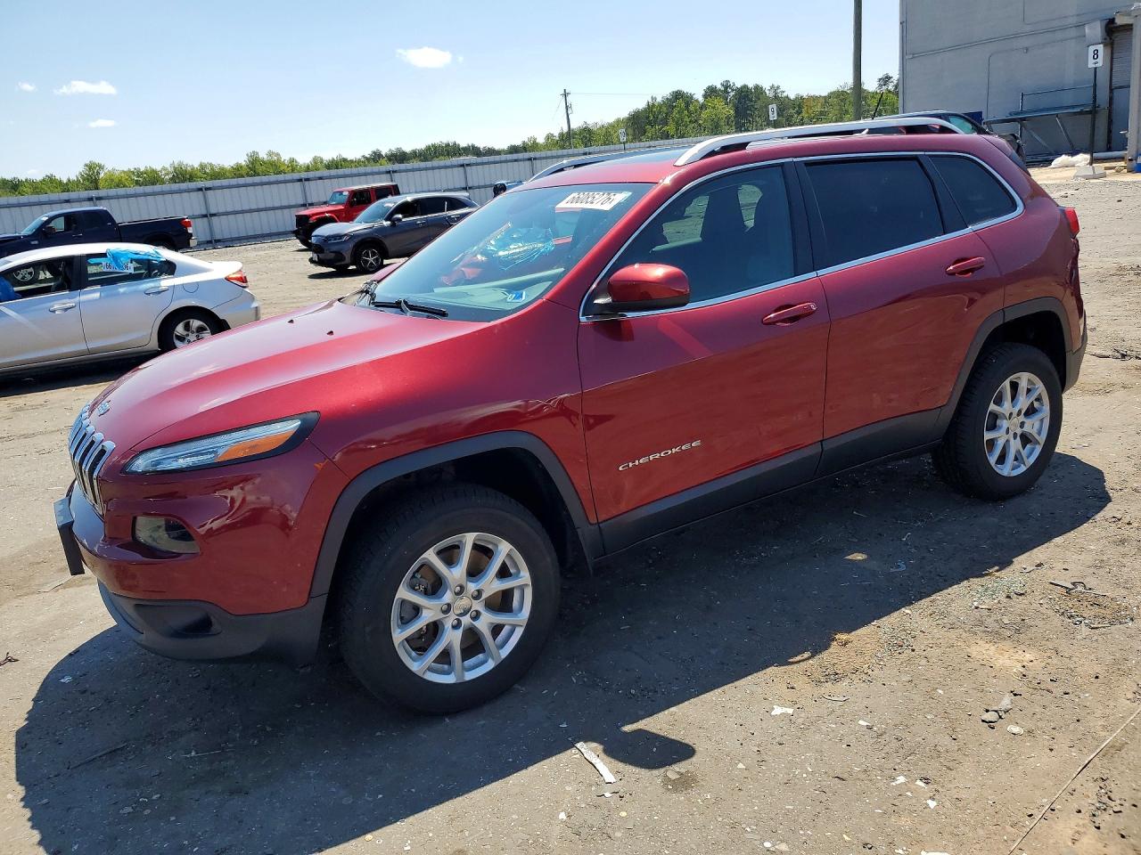 2014 Jeep Cherokee Latitude Red vin: 1C4PJMCS9EW196847