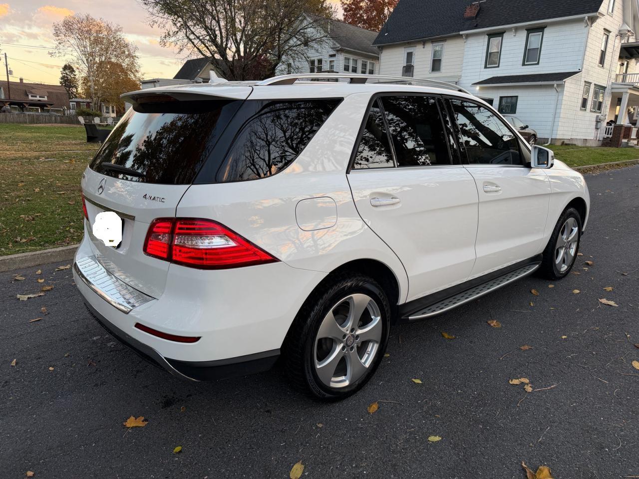 2015 Mercedes-benz Ml 350 4matic White vin: 4JGDA5HB2FA618064