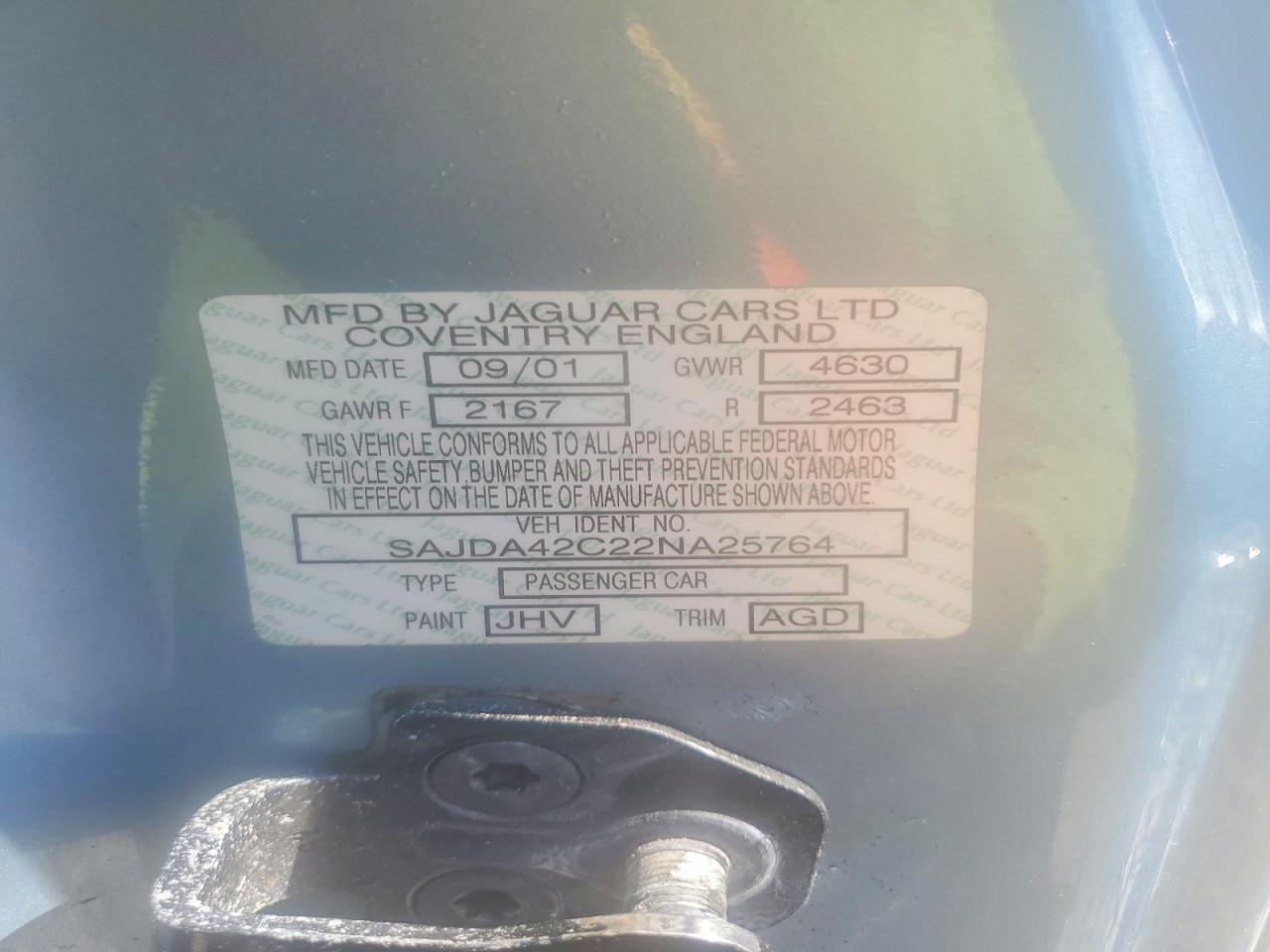 2002 Jaguar Xk8 Blue vin: SAJDA42C22NA25764