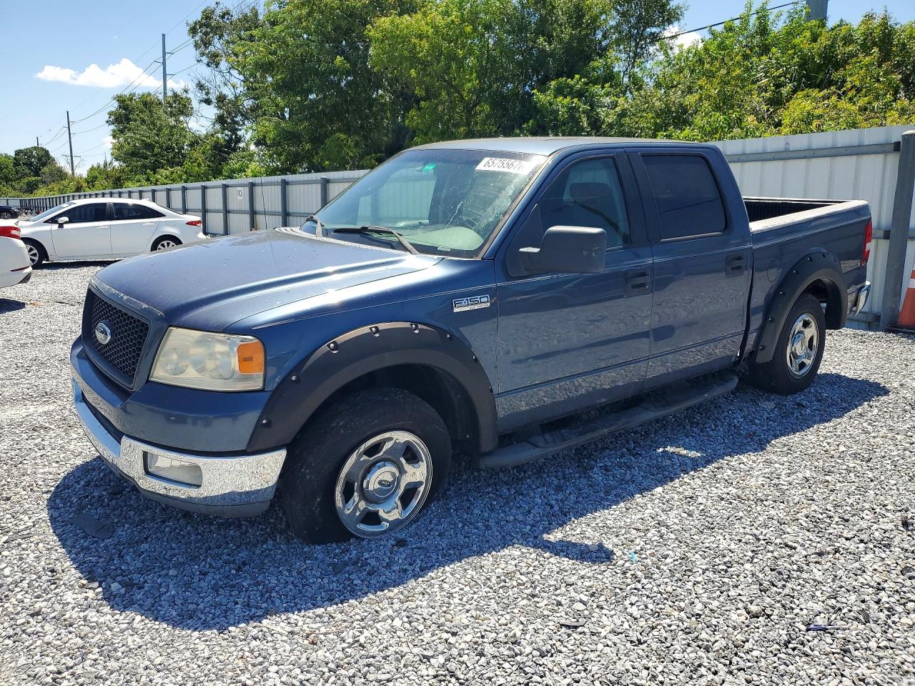 2005 Ford F150 Supercrew Blue vin: 1FTRW12W05FA29774