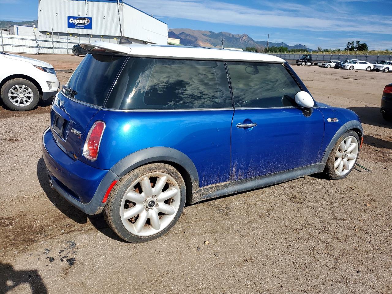 2006 Mini Cooper S Синий vin: WMWRE33546TJ35780