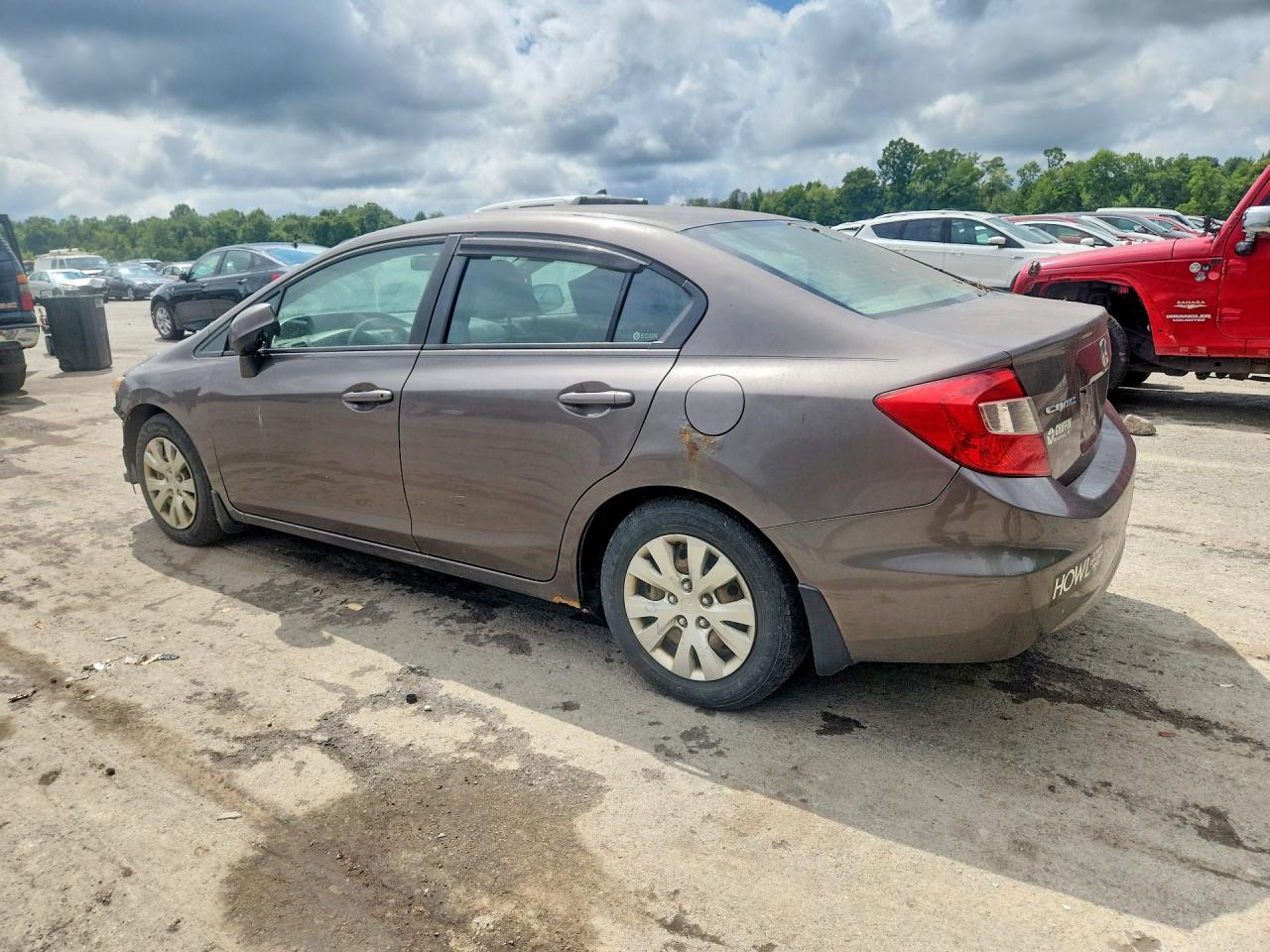 2012 Honda Civic Lx Серый vin: 19XFB2F51CE370663