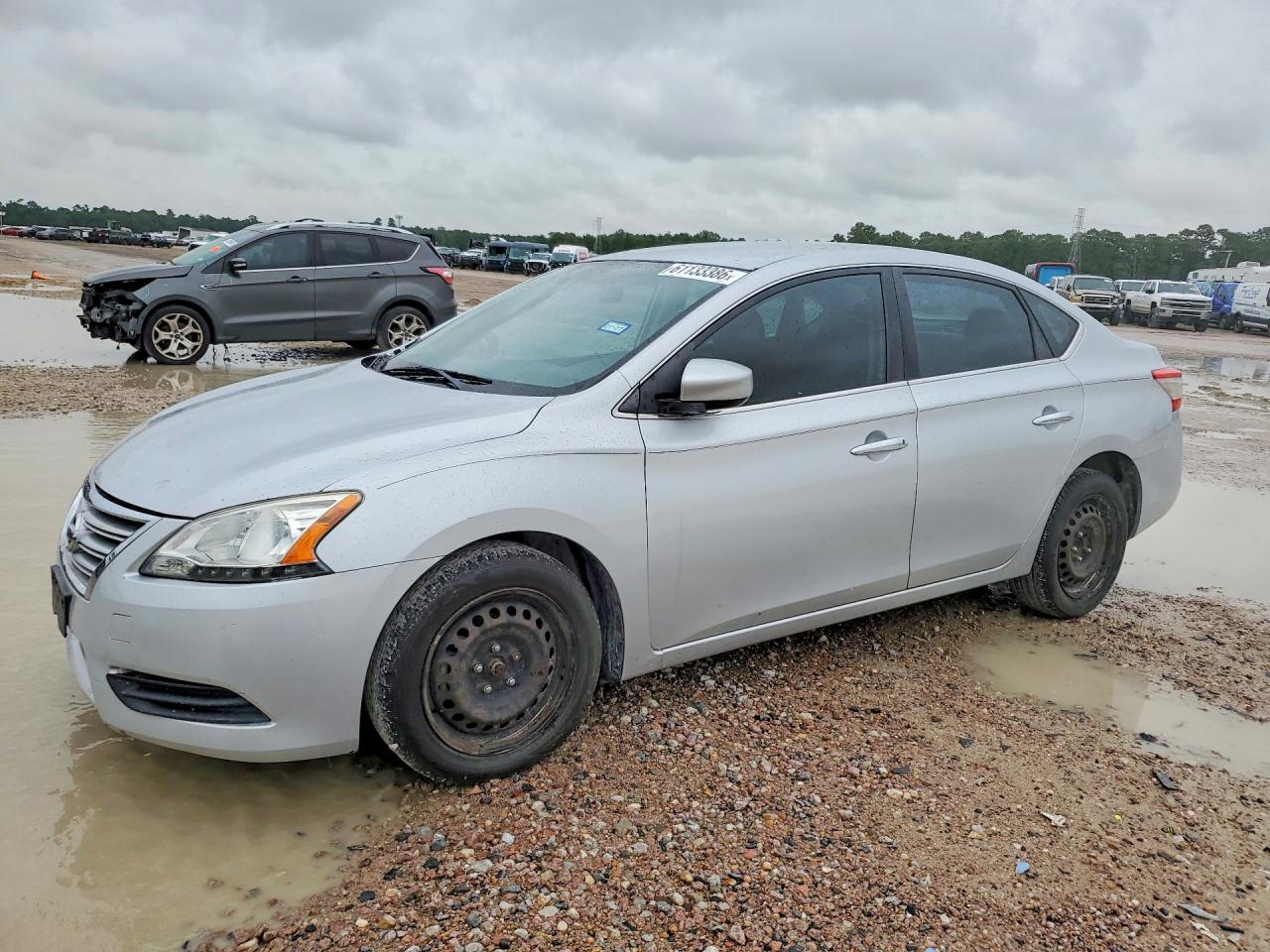 2013 Nissan Sentra Sv Silver vin: 1N4AB7AP0DN904755