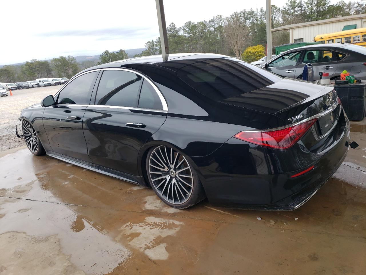 2022 Mercedes-benz S 500 4matic Черный vin: W1K6G6DB3NA157811