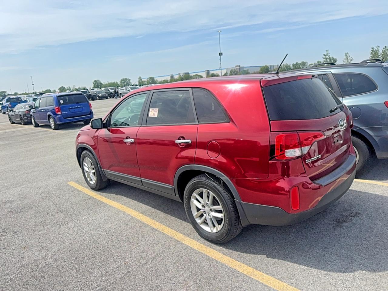2014 Kia Sorento Lx Red vin: 5XYKT3A68EG514040