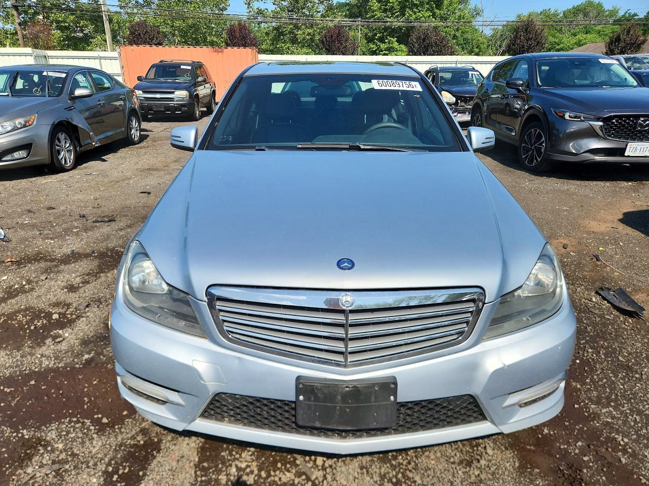 2013 Mercedes-benz C 300 4matic Blue vin: WDDGF8ABXDR275605